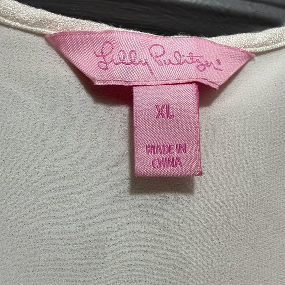 Lilly Pulitzer Amisa Tunic Dress White  and gold Dress - Picture 3 of 11